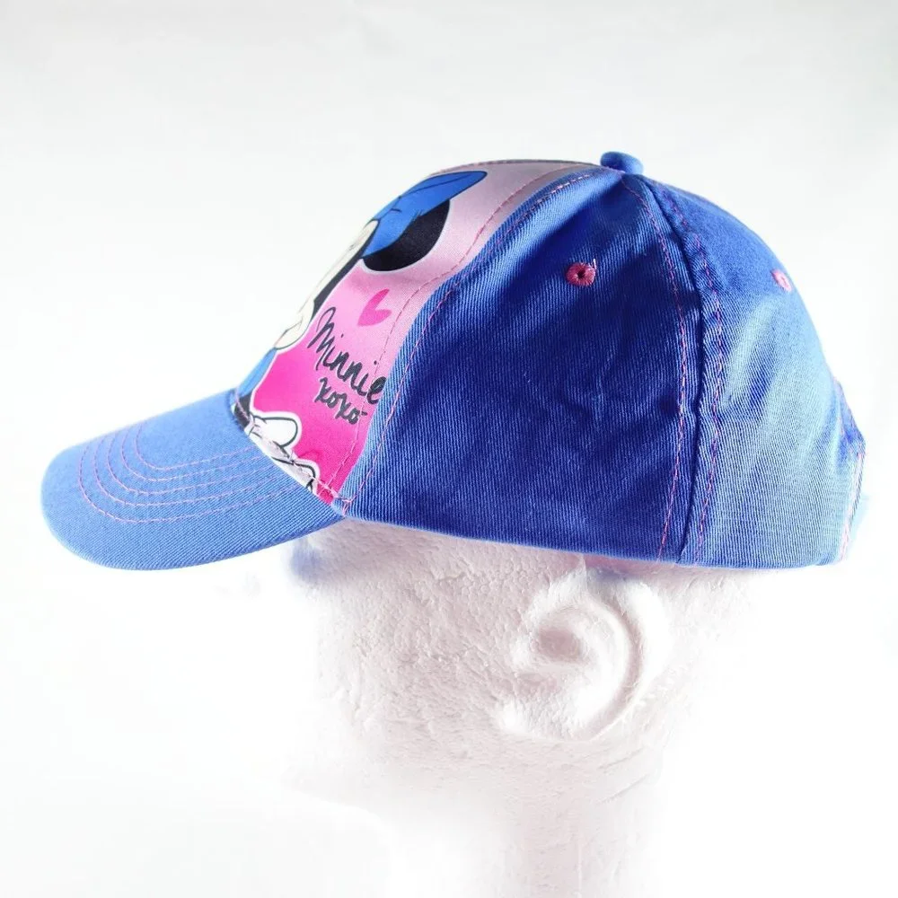 Disney Minnie Mouse Kids Youth Blue and Pink Adjustable Baseball Cap‎ Hat